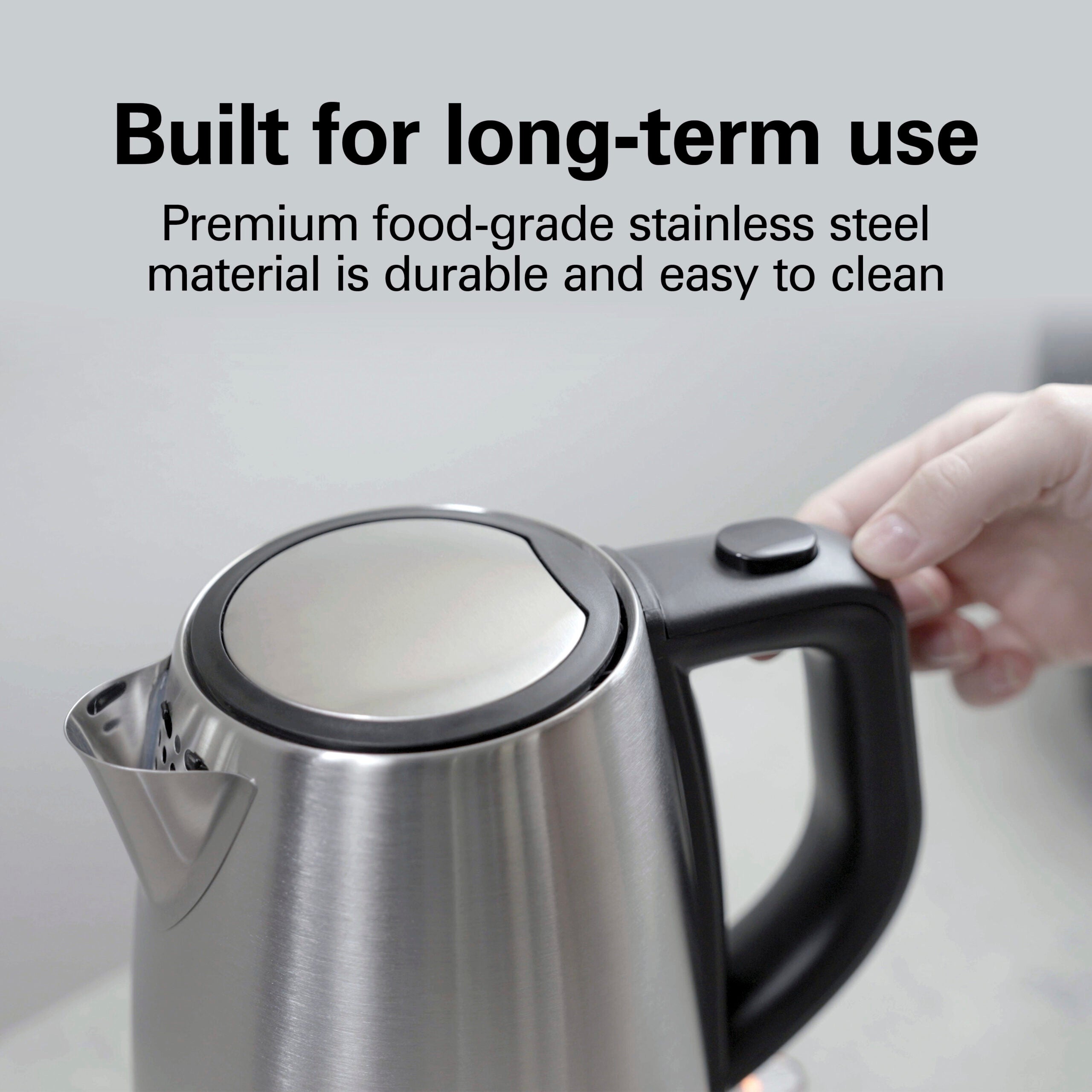 Hamilton Beach Stainless Steel Electric Kettle, Tea & Water Kettle, 1L