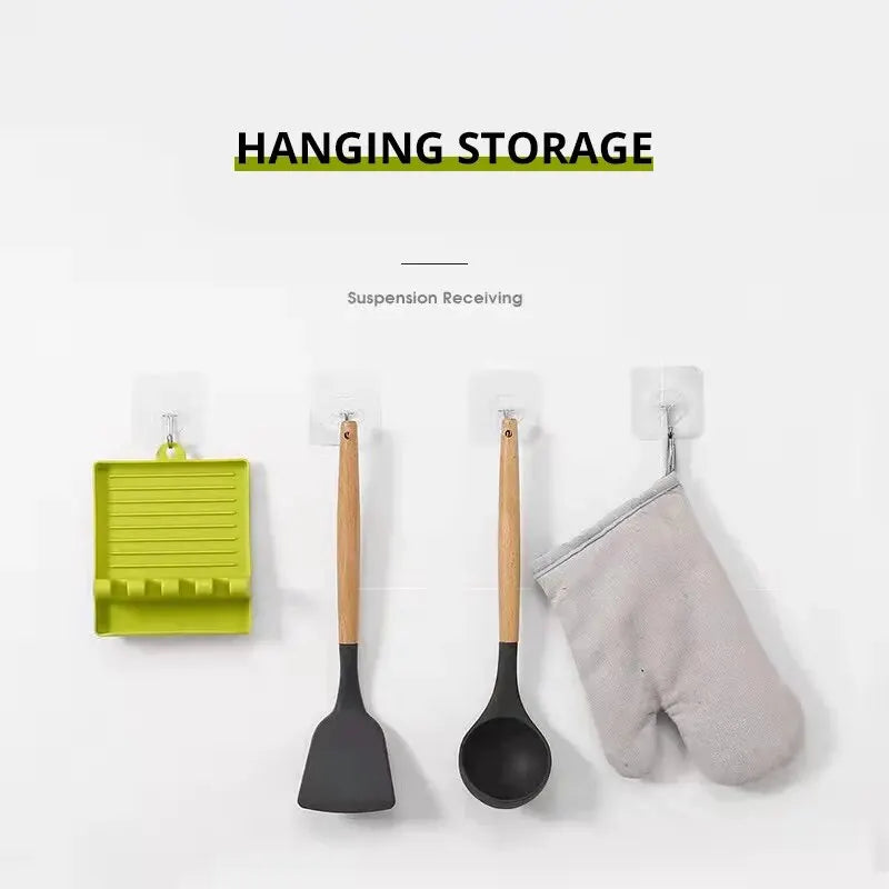 1PC Multi-Function Kitchen Spatula Rack – Spoon Rest & Pot Lid Holder