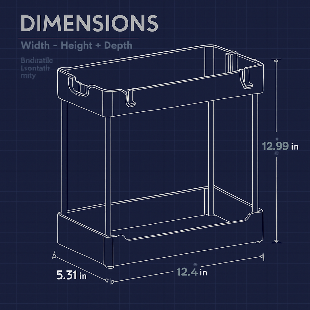 2-Tier Under Sink Shelf Organizer for Bathroom